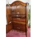 Carved Heavy Linen Press Cabinet Cupboard