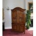 Carved Heavy Linen Press Cabinet Cupboard