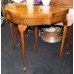 Carved Walnut Demilune Flip Top Games Card Table