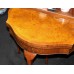 Carved Walnut Demilune Flip Top Games Card Table