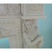 Carved White Marble Fire Surround with Caryatid Figures