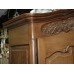 Large Heavily Carved Wood Cabinet Cupboard Linen Press Unit