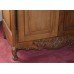 Large Heavily Carved Wood Cabinet Cupboard Linen Press Unit