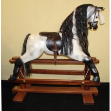 Quality Carved Wood Horseplay Dapple Grey Rocking Horse
