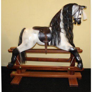 Quality Carved Wood Horseplay Dapple Grey Rocking Horse