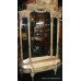 Carved Wood 8ft Ornate Mirror on Low Marble Topped Console Table