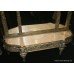 Carved Wood 8ft Ornate Mirror on Low Marble Topped Console Table