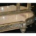 Carved Wood 8ft Ornate Mirror on Low Marble Topped Console Table