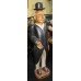 Carved Wood Painted Butler Figure Sculpture