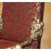 Ornate Carved Wood Silver Leaf Throne Chair