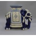 Chinese Glazed Elephant Seat Stand