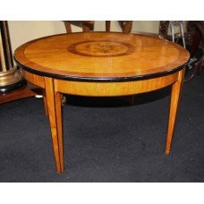 Circular Inlaid Satinwood Coffee Table