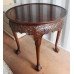 Circular Chippendale Style Carved Flame Mahogany Occasional Table