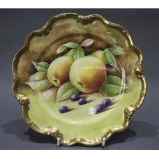 Coalport Hand Painted Fruit Cabinet Plate by D.Pass