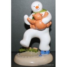 Coalport The Snowman Dancing with Teddy Figurine