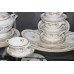 Coalport White, Gold & Burgundy Dinner Service 35 Pieces