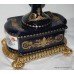 Ornate Cobalt Blue and Gold Plated Lidded Urn