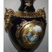 Ornate Cobalt Blue and Gold Plated Lidded Urn