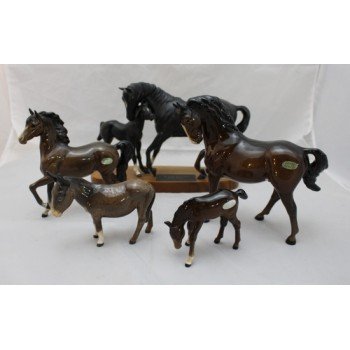 Collection of 5 Beswick Horse Models