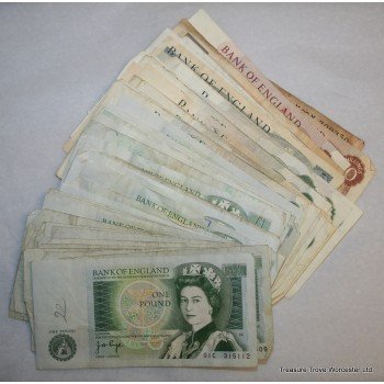 Collection of English Folding Money Some Uncirculated, Series