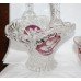 Collection of Vintage Coloured Decorative Crystal