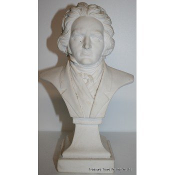 Marble Compound Bust of Beethoven 11 inch