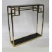 Contemporary Marble Topped Brass Side Table