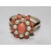 Coral & Pearl 9ct Gold Ring
