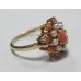 Coral & Pearl 9ct Gold Ring