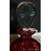Elegant Cut Glass Crystal Cranberry Perfume Bottle