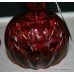 Elegant Cut Glass Crystal Cranberry Perfume Bottle