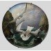 Creil et Montereau Painted Seagull Charger c.1880