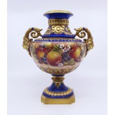 David Fuller Hand Painted Fruit Cabinet Vase