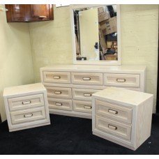 Decapé Finish Bedroom Chest of Drawer Suite Mirror Bedside Cabinets