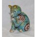 Decorative Brass Cloisonné Enamel Cat