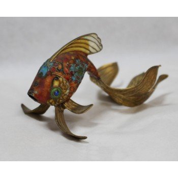 Decorative Brass Cloisonné Enamel Fish