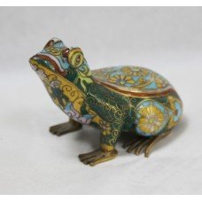 Decorative Brass Cloisonné Enamel Frog