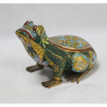 Decorative Brass Cloisonné Enamel Frog