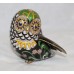 Decorative Brass Cloisonné Enamel Owl