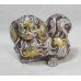 Decorative Brass Cloisonné Enamel Pekingese Dog