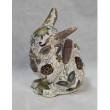 Decorative Brass Cloisonné Enamel Rabbit