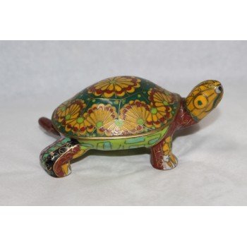 Decorative Brass Cloisonné Enamel Tortoise