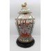 Decorative Chinese Lidded Baluster Vase on Stand