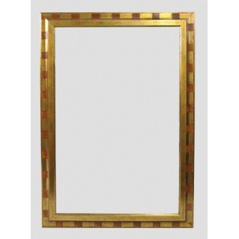 Decorative Gilt Framed Bevel Edged Wall Mirror 76 x 106 cm