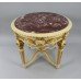 Decorative Painted Marble Topped Carved Wood Centre Table