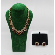 Swarovski Necklet & Ear Clip Set