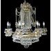 Designer Profusely Dressed Crystal Gilt Metal Chandelier