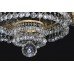 Designer Profusely Dressed Crystal Gilt Metal Chandelier