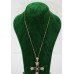 Diamond & Amethyst Gold Cross on Chain