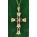 Diamond & Amethyst Gold Cross on Chain